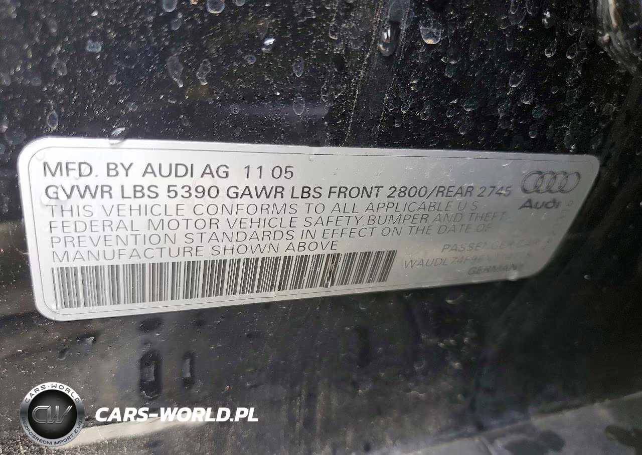 2006 Audi A6 4.2 Quattro VIN:WAUDL74F96N114118 - 12