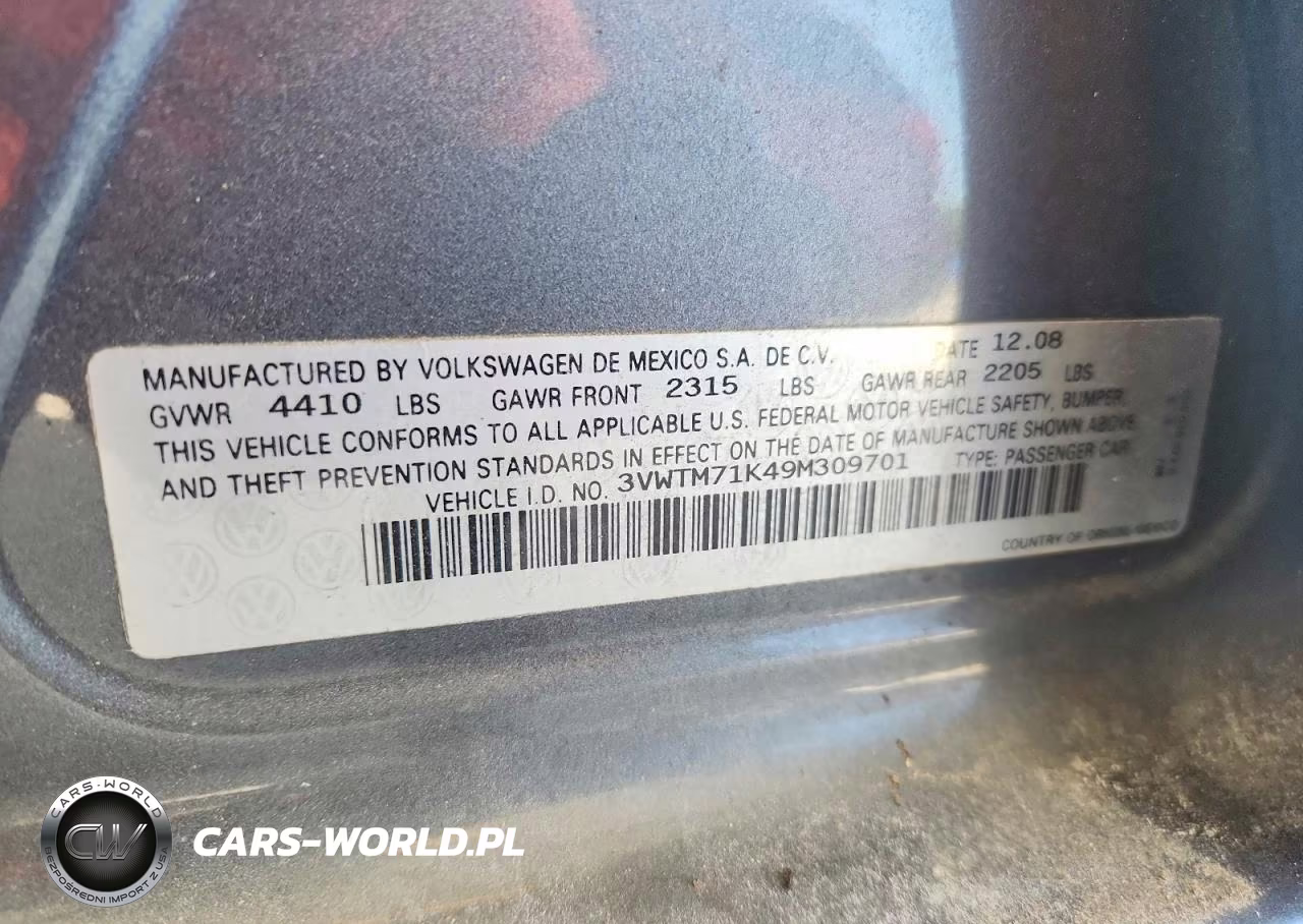2009 Volkswagen Jetta Se VIN:3VWTM71K49M309701 - 13