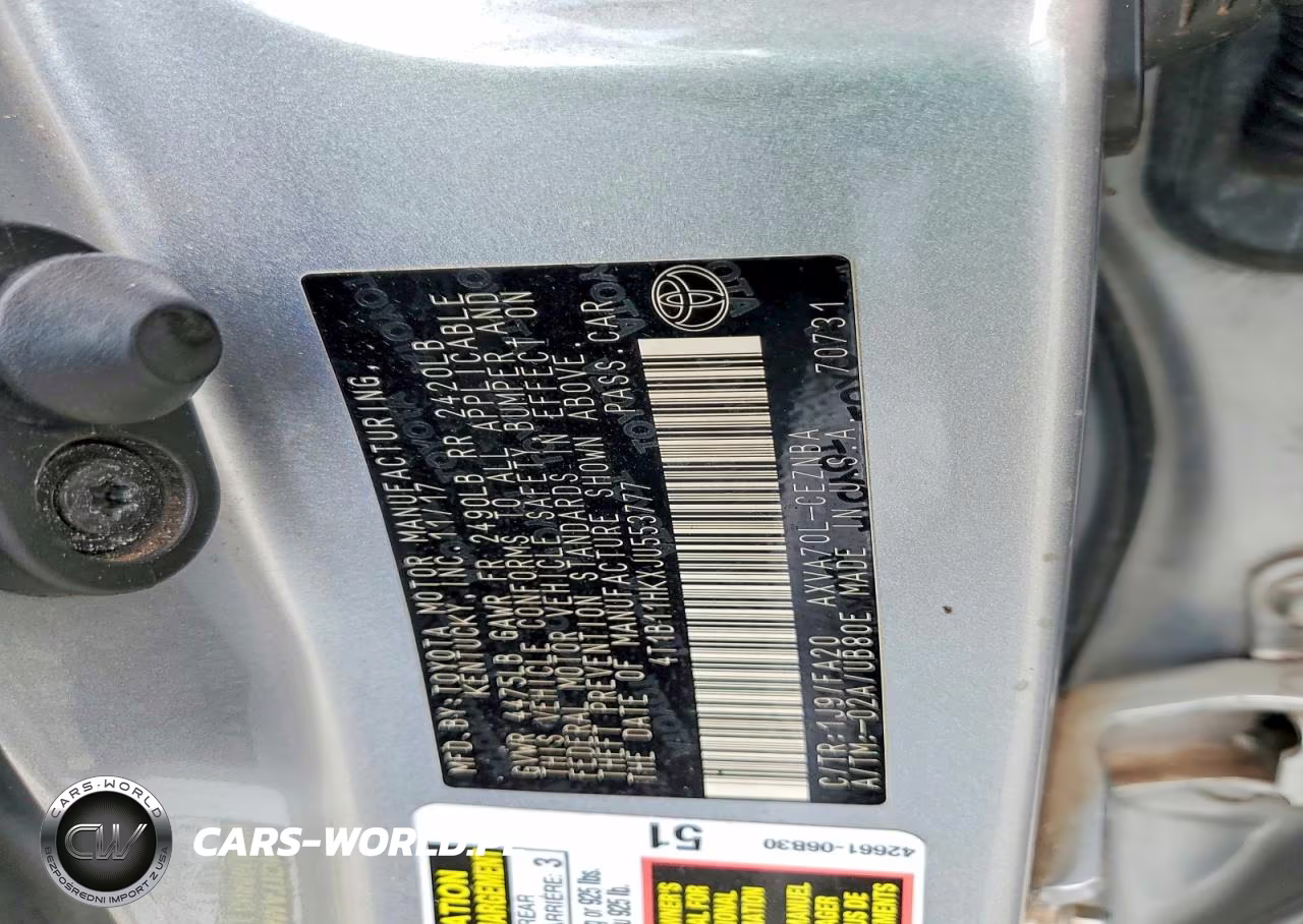 2018 Toyota Camry L VIN:4T1B11HKXJU553777 - 12