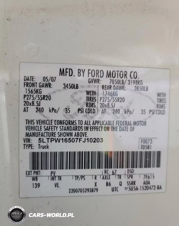 2007 Lincoln Mark Lt VIN:5LTPW16507FJ10203 - 12