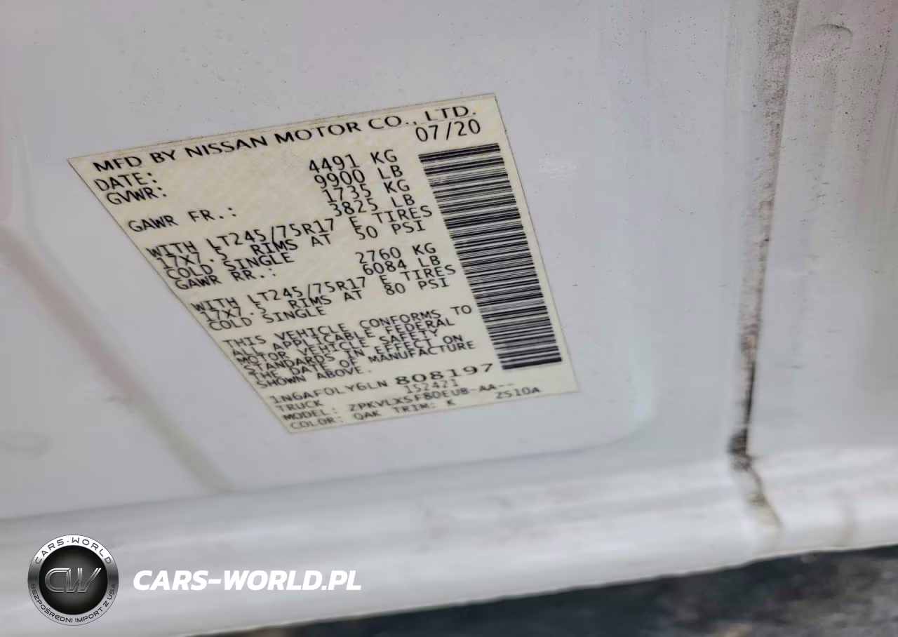 2020 Nissan Nv 3500 Hd Sv VIN:1N6AF0LY6LN808197 - 13