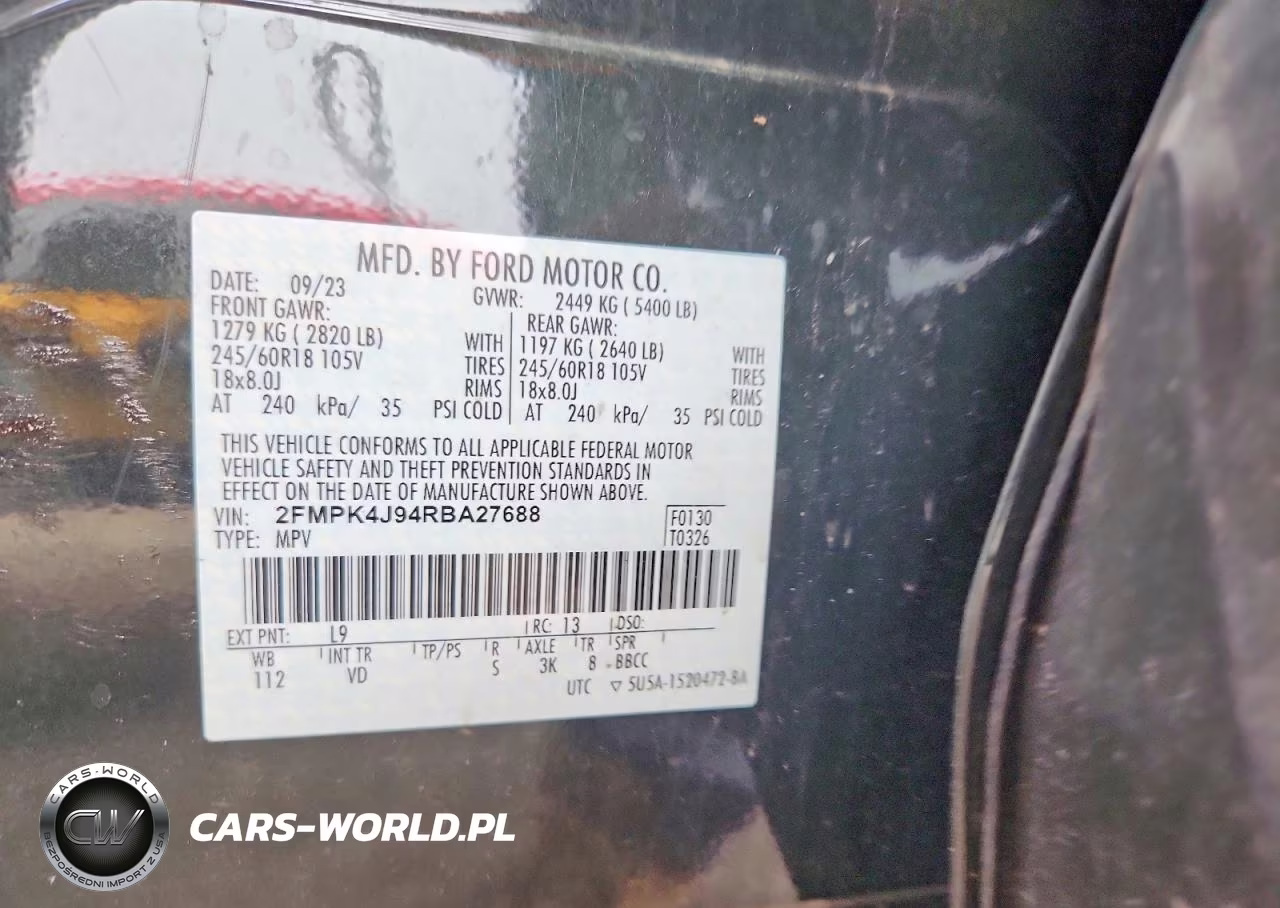 2024 Ford Edge Sel VIN:2FMPK4J94RBA27688 - 12