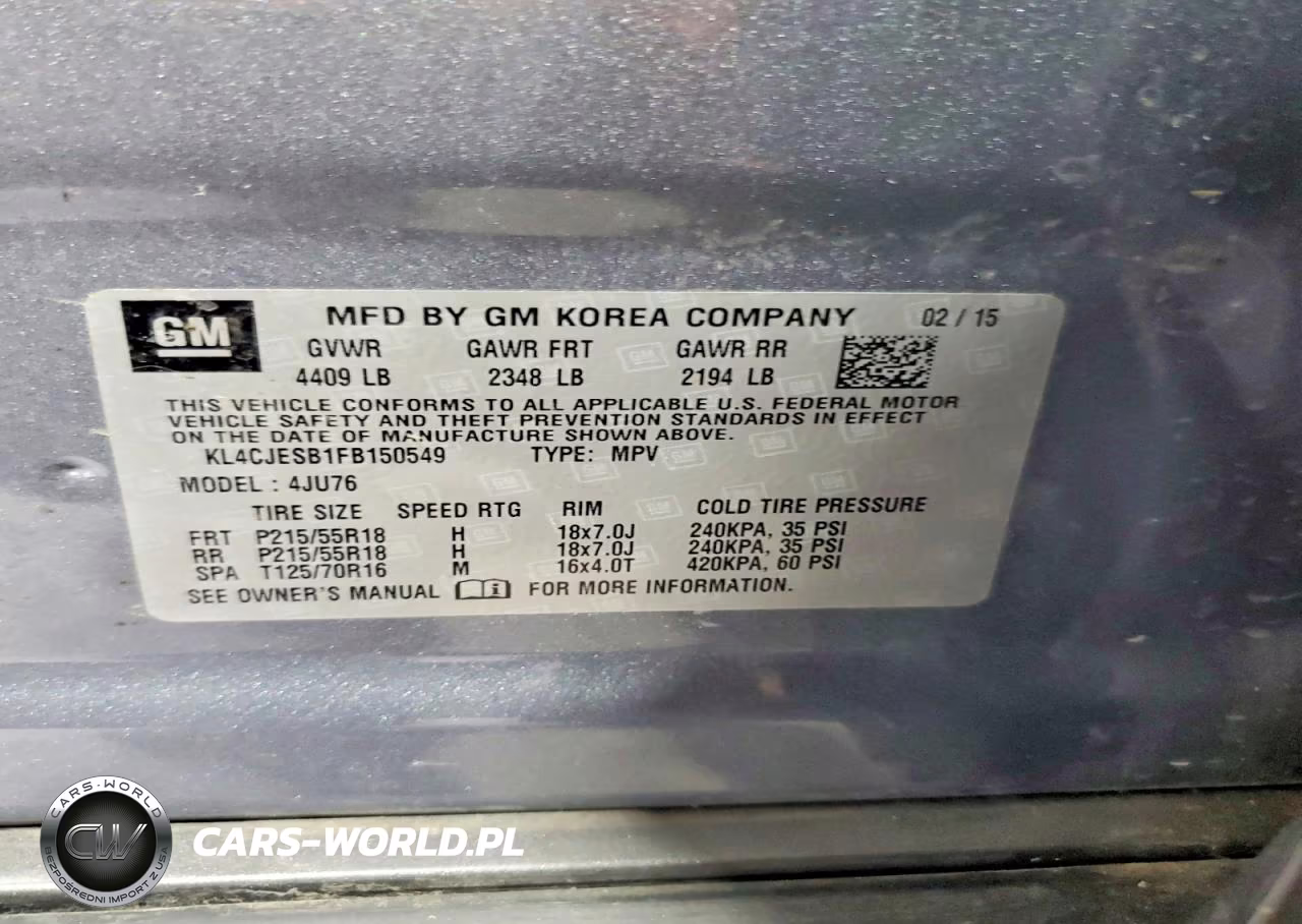 2015 Buick Encore VIN:KL4CJESB1FB150549 - 13