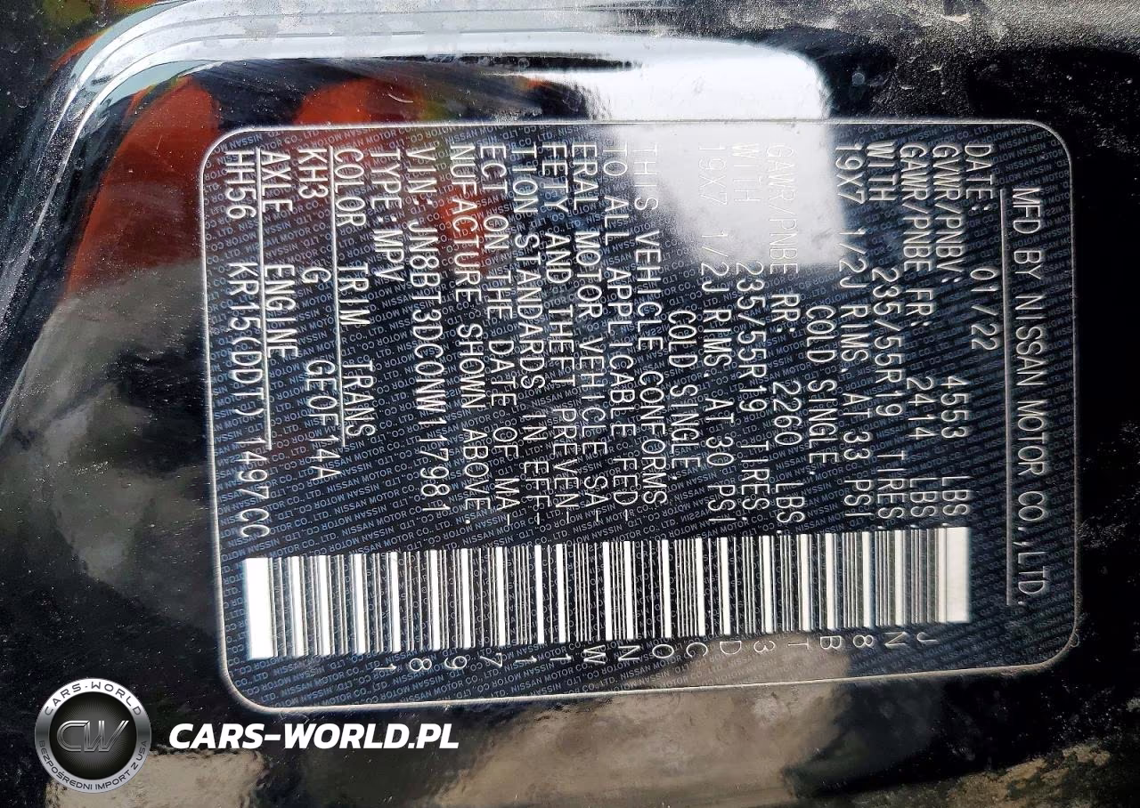 2022 Nissan Rogue Platinum VIN:JN8BT3DC0NW117981 - 13