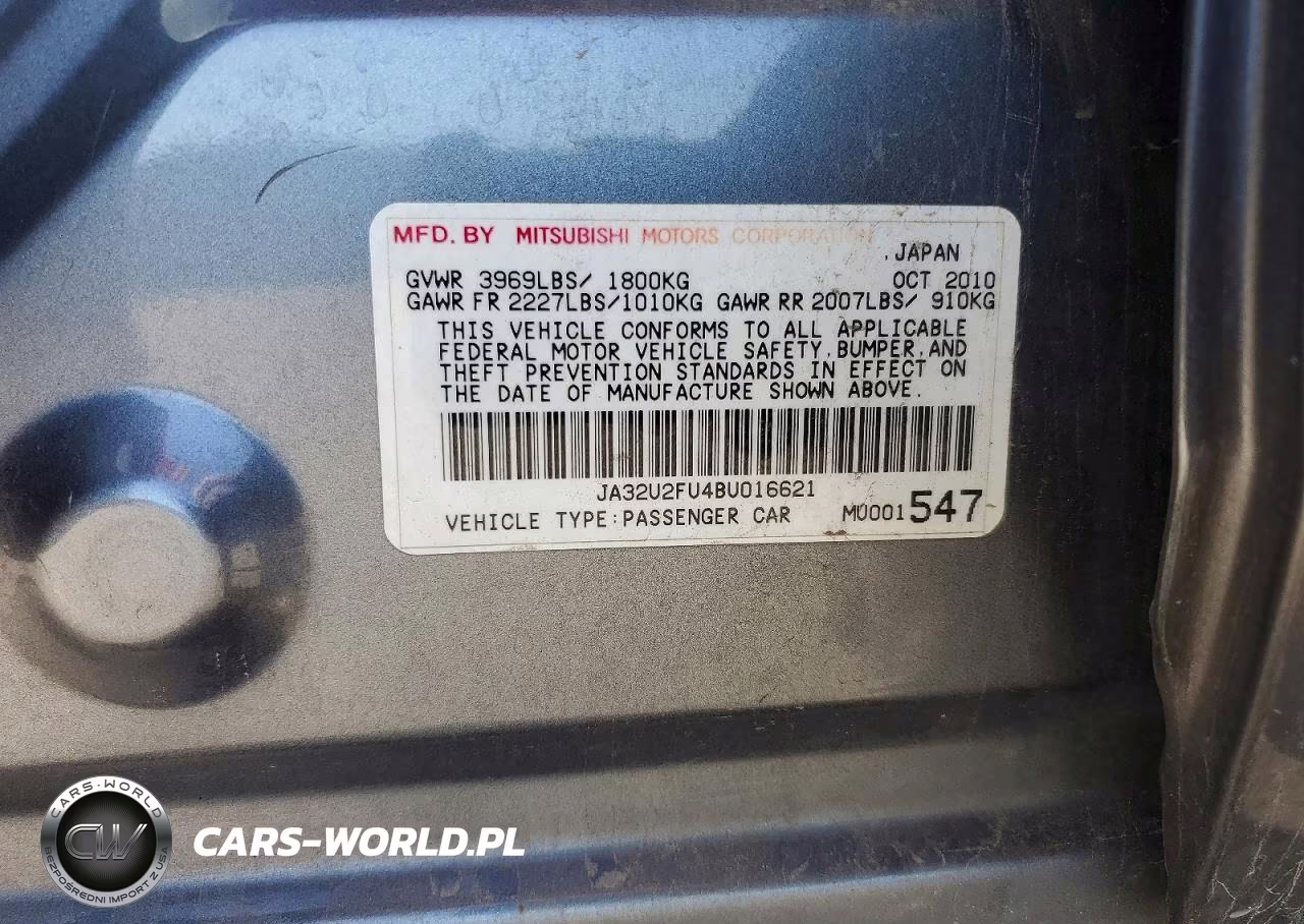 2011 Mitsubishi Lancer Es VIN:JA32U2FU4BU016621 - 12