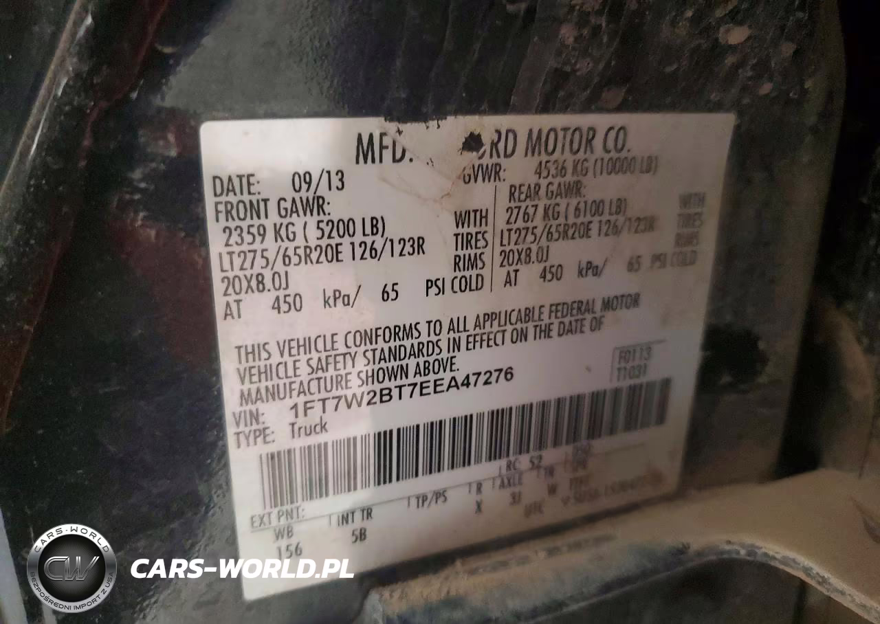 2014 Ford F250 Super Duty VIN:1FT7W2BT7EEA47276 - 12