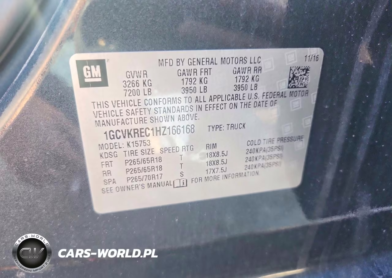 2017 Chevrolet Silverado K1500 Lt VIN:1GCVKREC1HZ166168 - 12