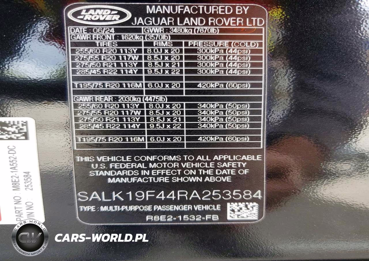 2024 Land Rover Range Rover Autobiography VIN:SALK19F44RA253584 - 14