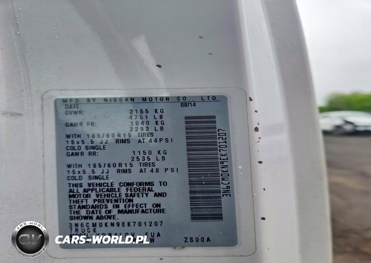2014 Nissan Nv200 Sv Delivery Van VIN:3N6CM0KN9EK701207 - 13
