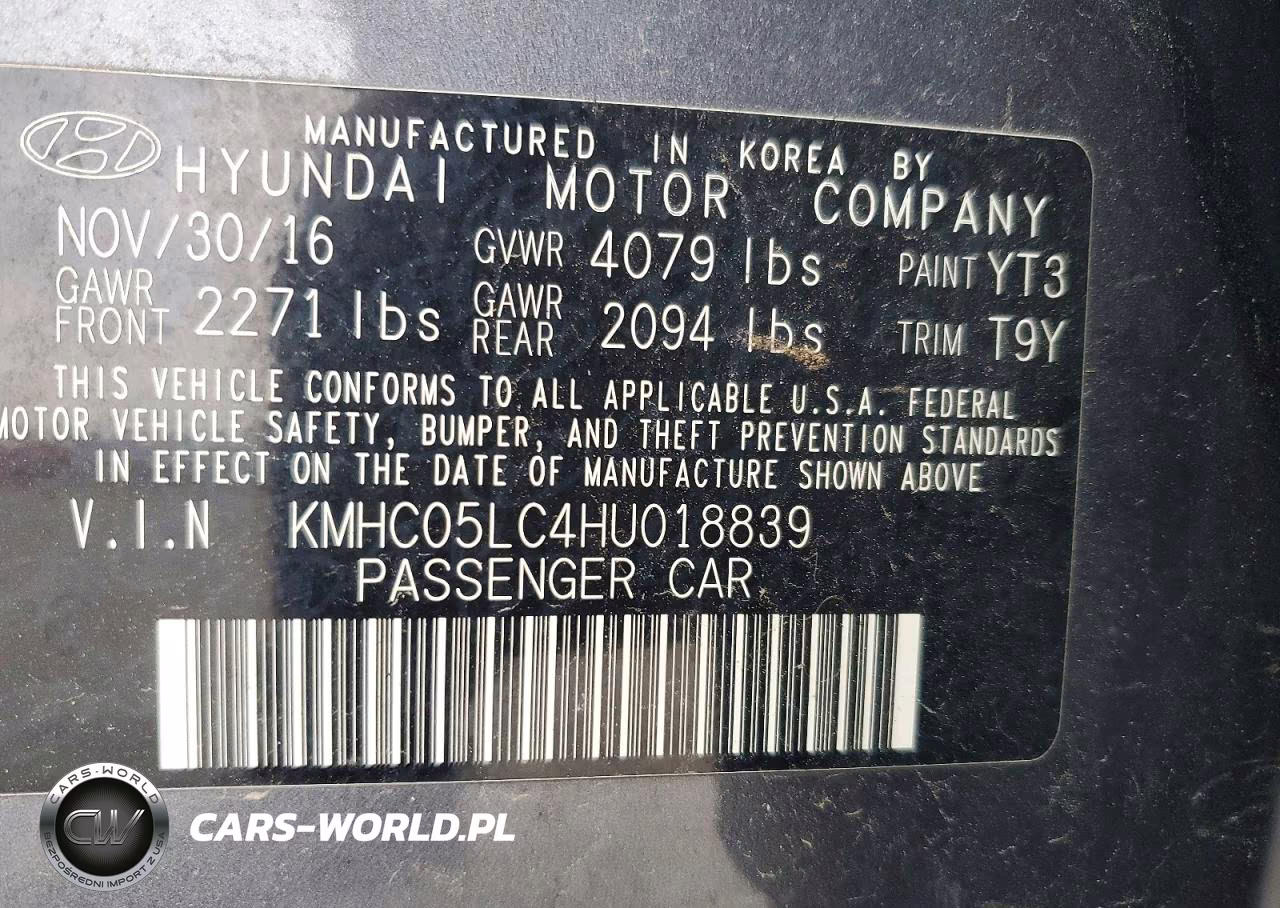 2017 Hyundai Ioniq Limited VIN:KMHC05LC4HU018839 - 12