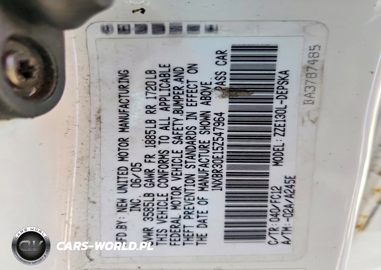 2005 Toyota Corolla S VIN:1NXBR30E15Z547964 - 13
