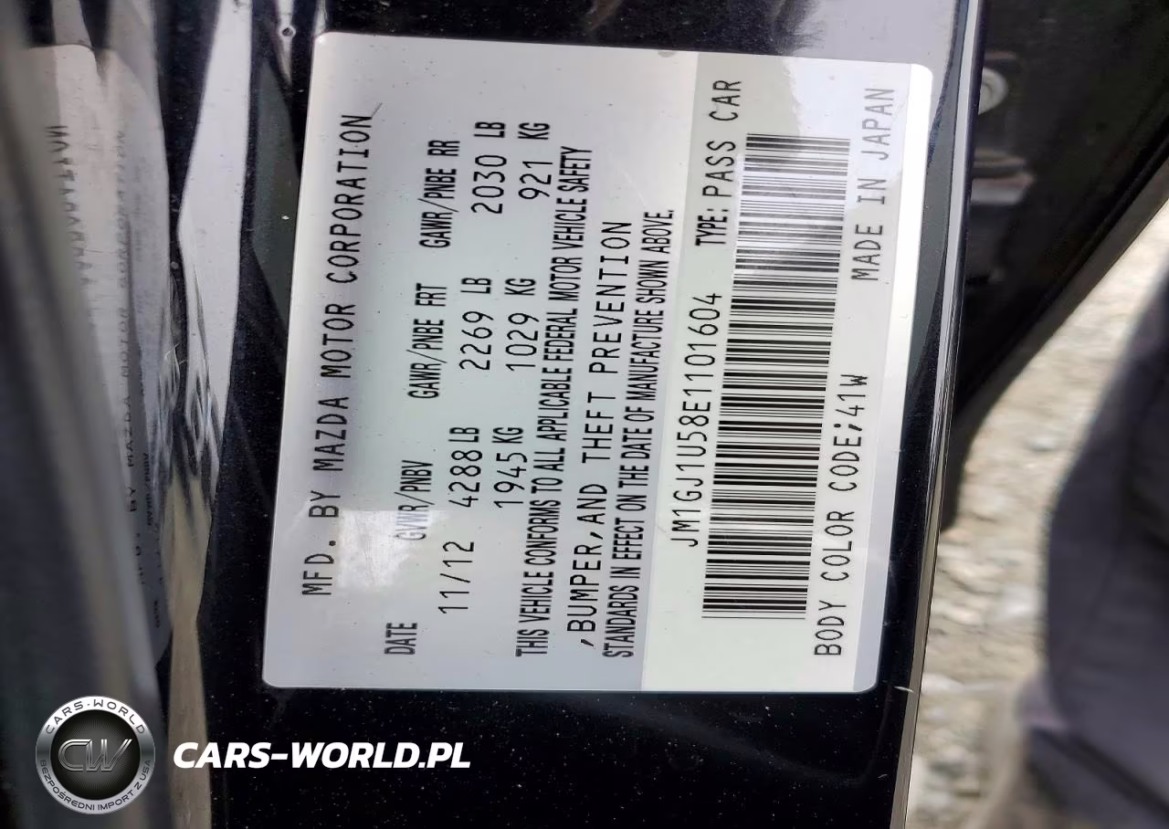 2014 Mazda 6 Sport VIN:JM1GJ1U58E1101604 - 12