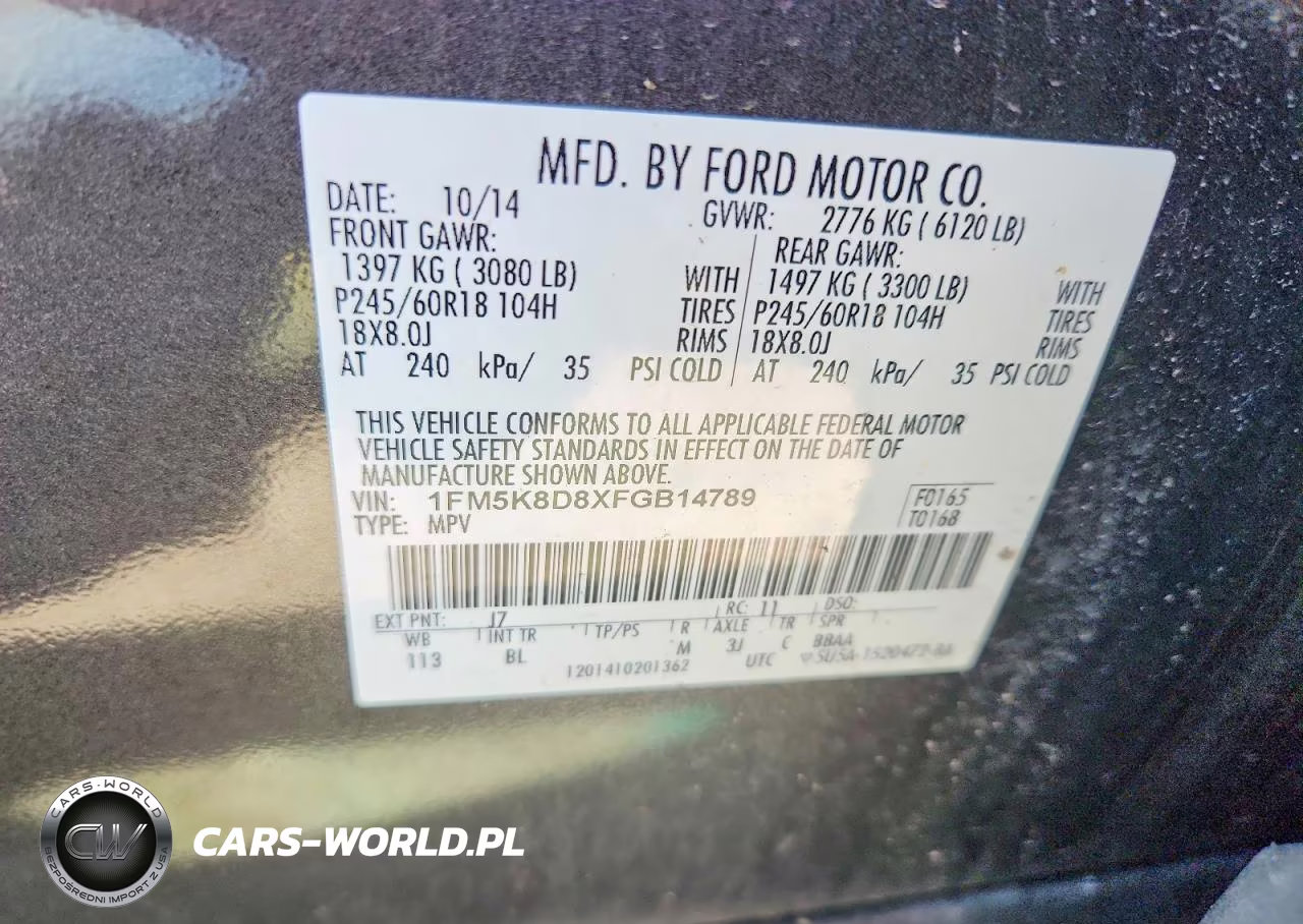 2015 Ford Explorer Xlt VIN:1FM5K8D8XFGB14789 - 13
