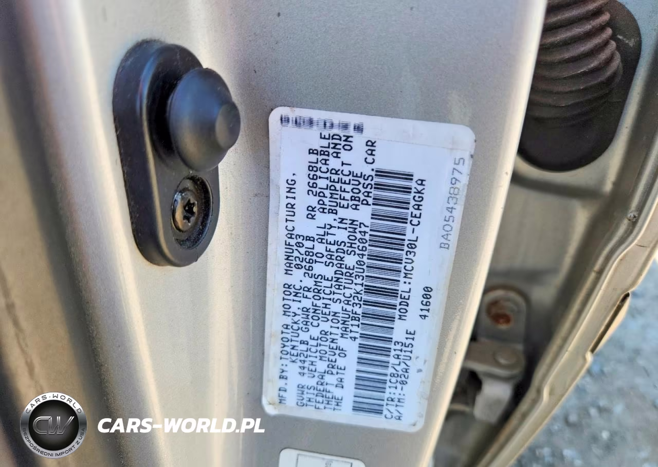 2003 Toyota Camry Xle V6 VIN:4T1BF32K13U046047 - 12