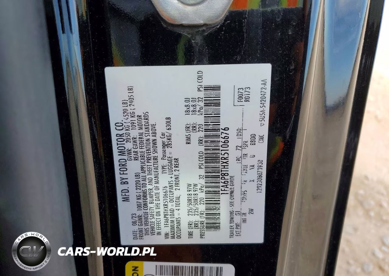 2024 Ford Mustang VIN:1FA6P8THXR5106676 - 12