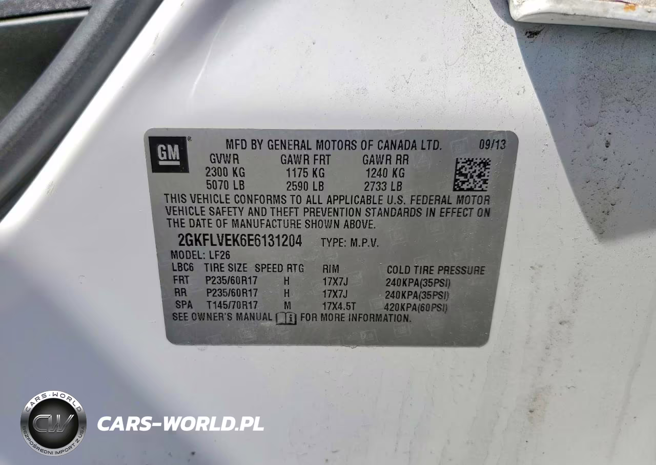 2014 GMC Terrain Sle VIN:2GKFLVEK6E6131204 - 13