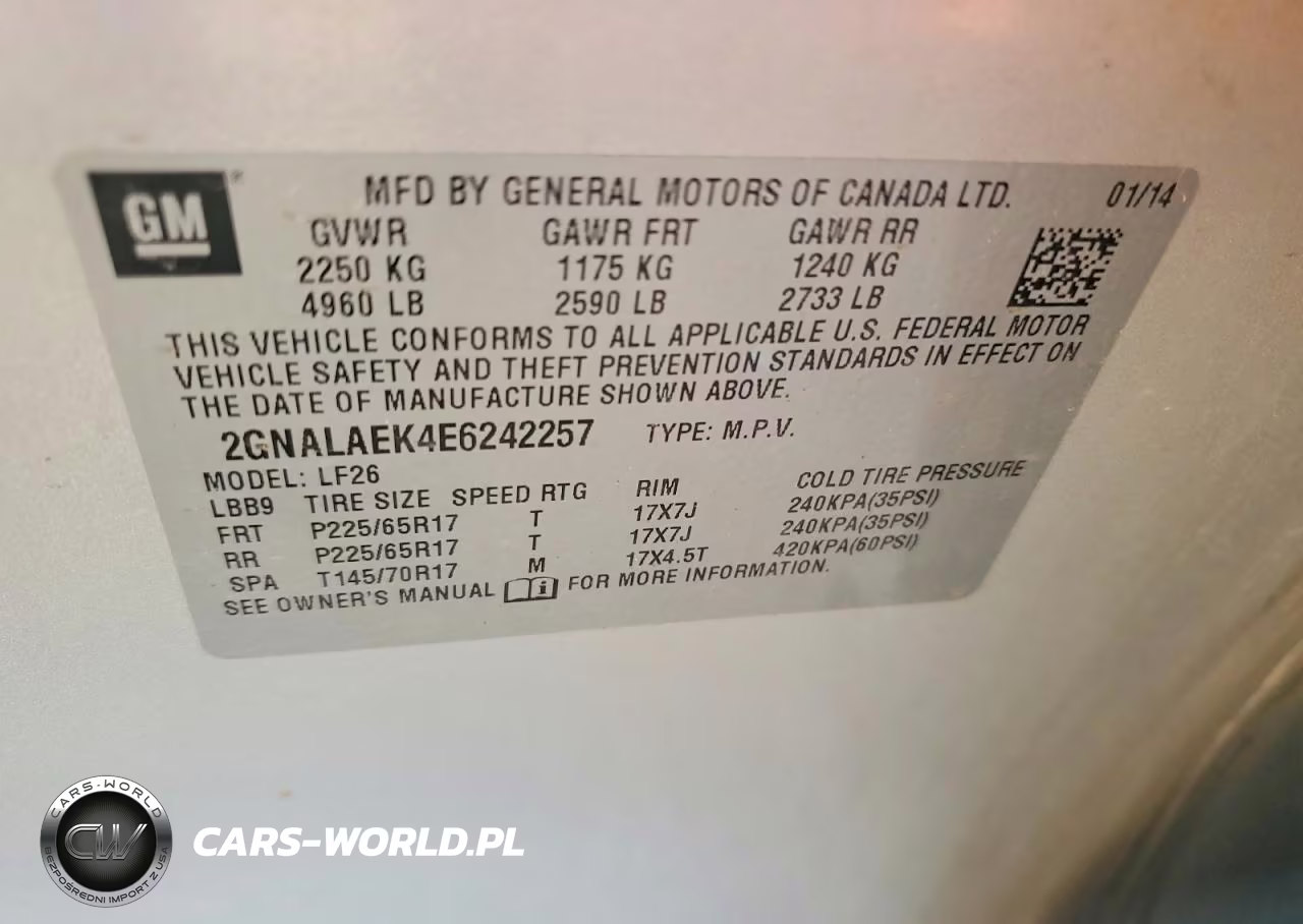 2014 Chevrolet Equinox Ls VIN:2GNALAEK4E6242257 - 13