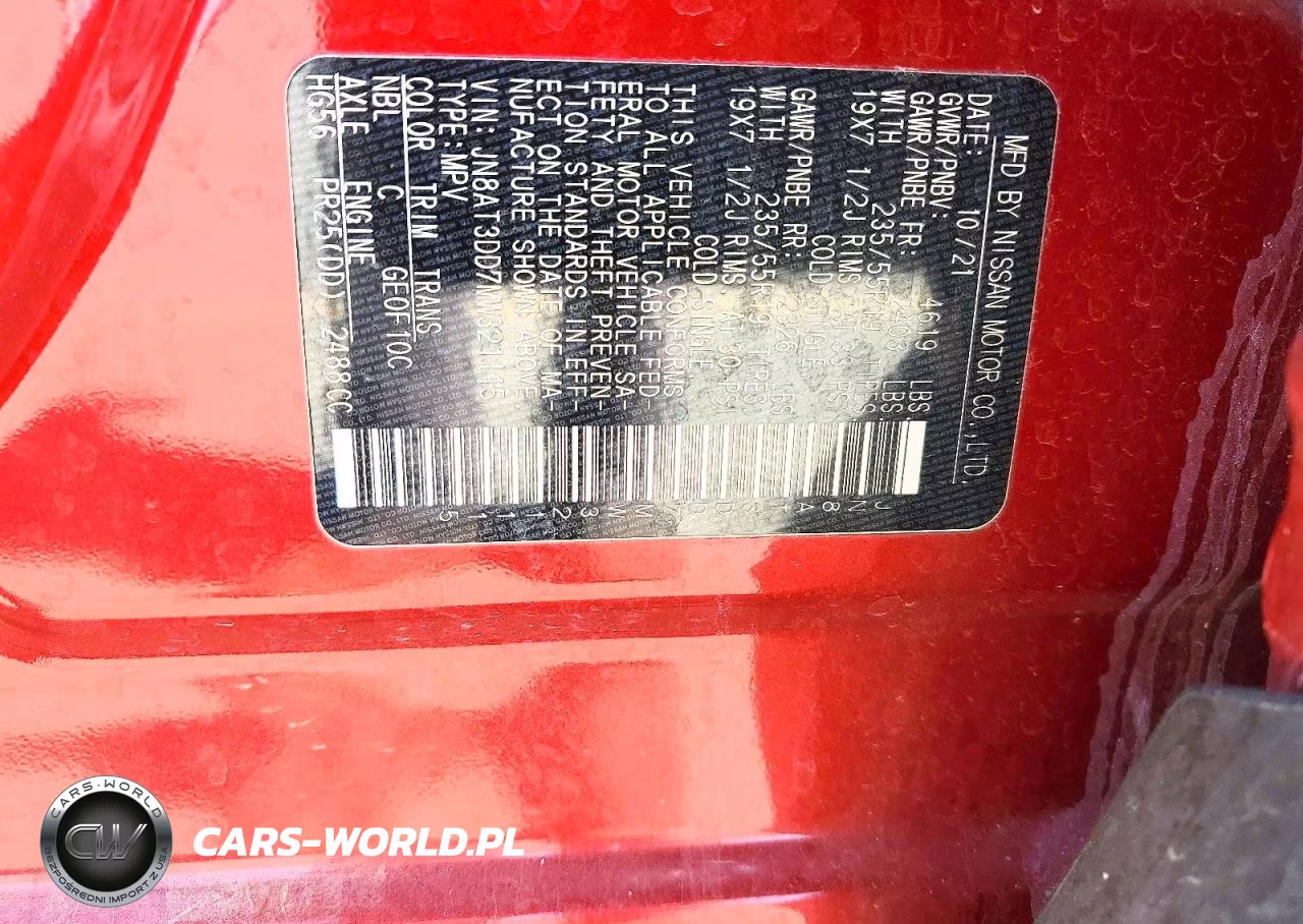 2021 Nissan Rogue Platinum VIN:JN8AT3DD7MW321115 - 13