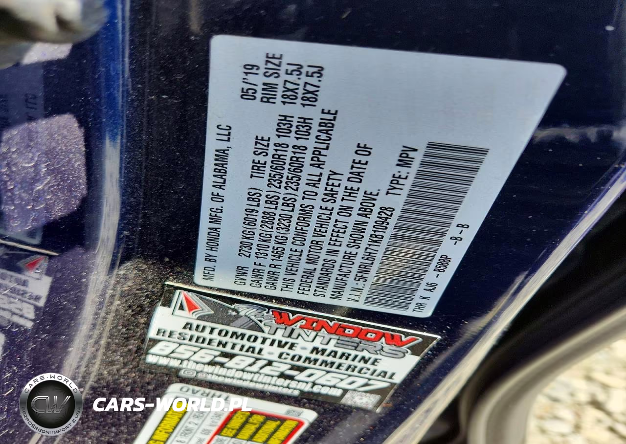 2019 Honda Odyssey Exl VIN:5FNRL6H71KB109428 - 13