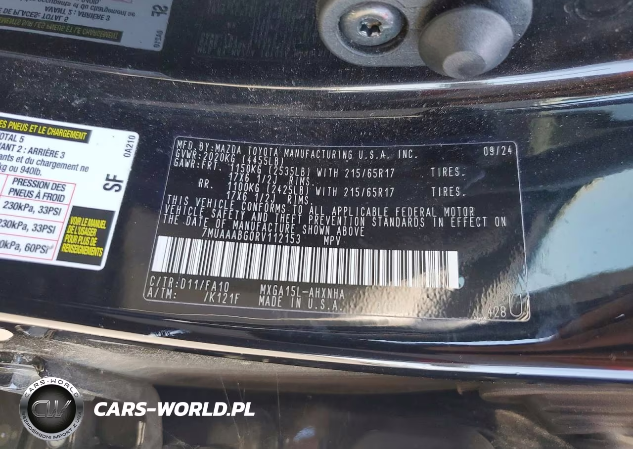 2024 Toyota Corolla Cross L VIN:7MUAAABG0RV112153 - 14