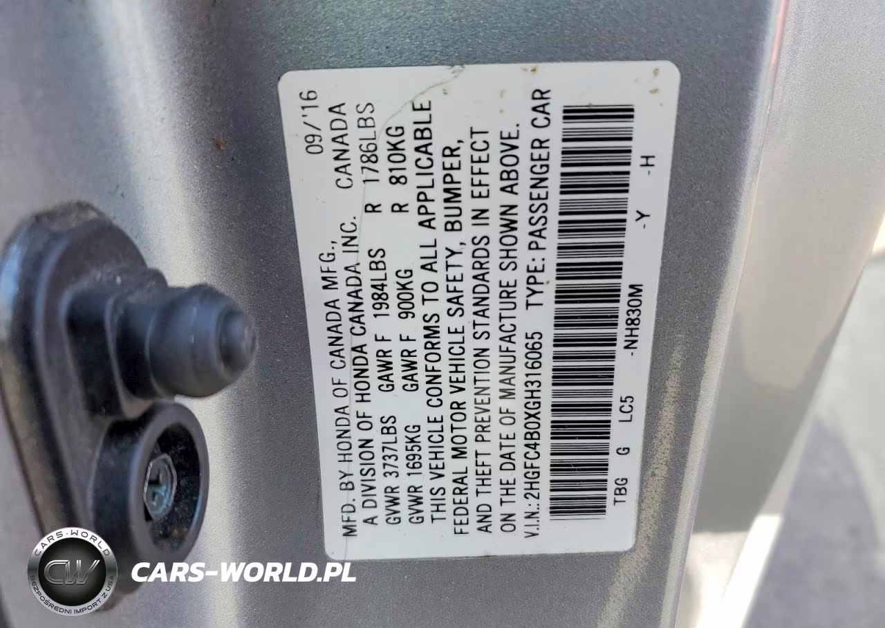 2016 Honda Civic Lx VIN:2HGFC4B0XGH316065 - 12