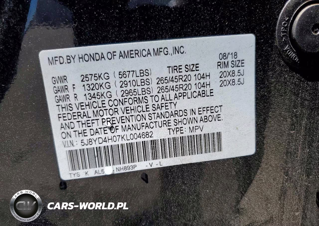 2019 Acura Mdx A-Spec VIN:5J8YD4H07KL004682 - 13