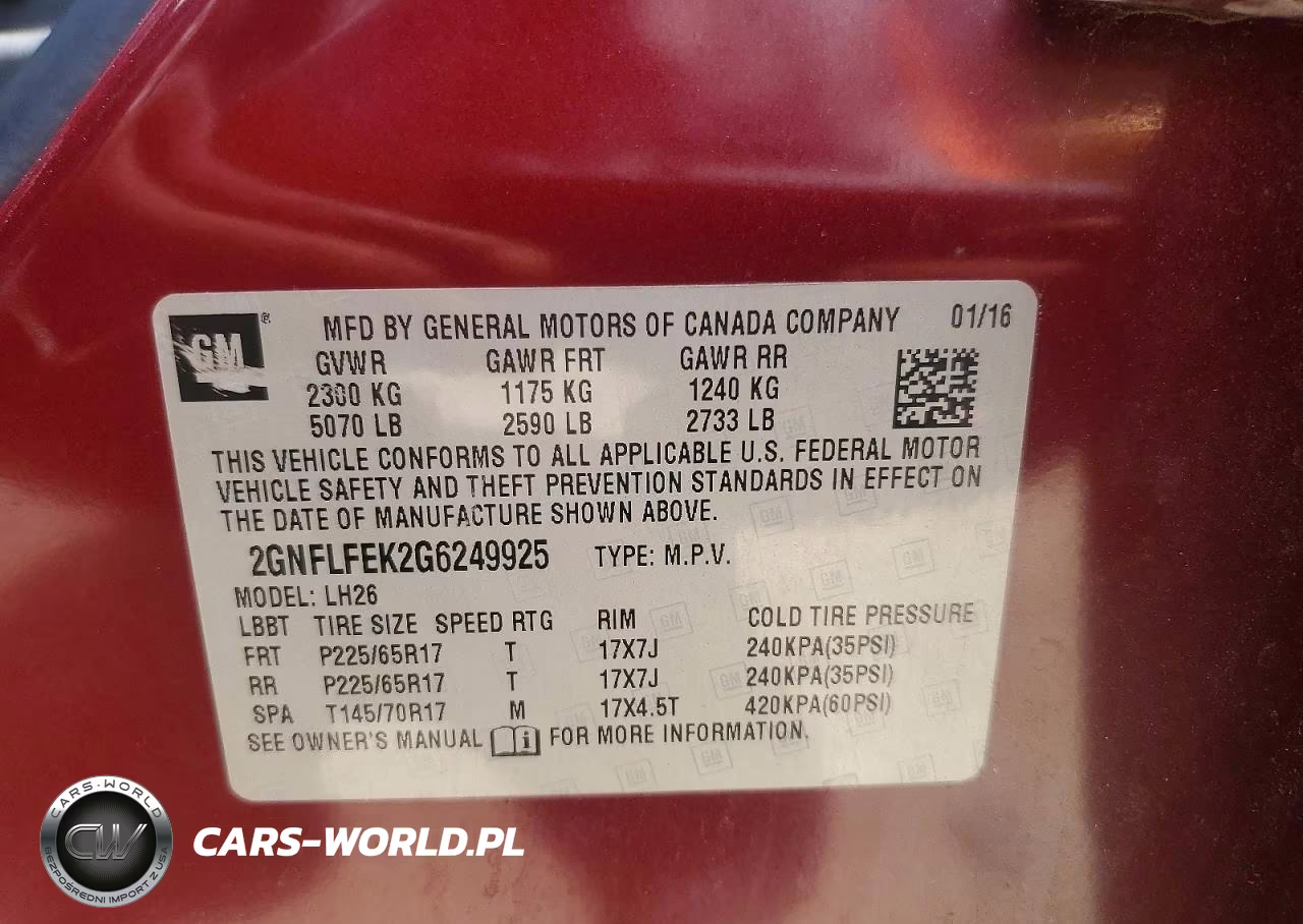 2016 Chevrolet Equinox Lt VIN:2GNFLFEK2G6249925 - 12