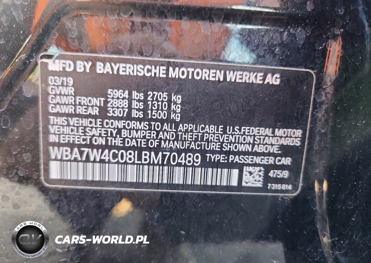 2020 BMW 745Xe VIN:WBA7W4C08LBM70489 - 12
