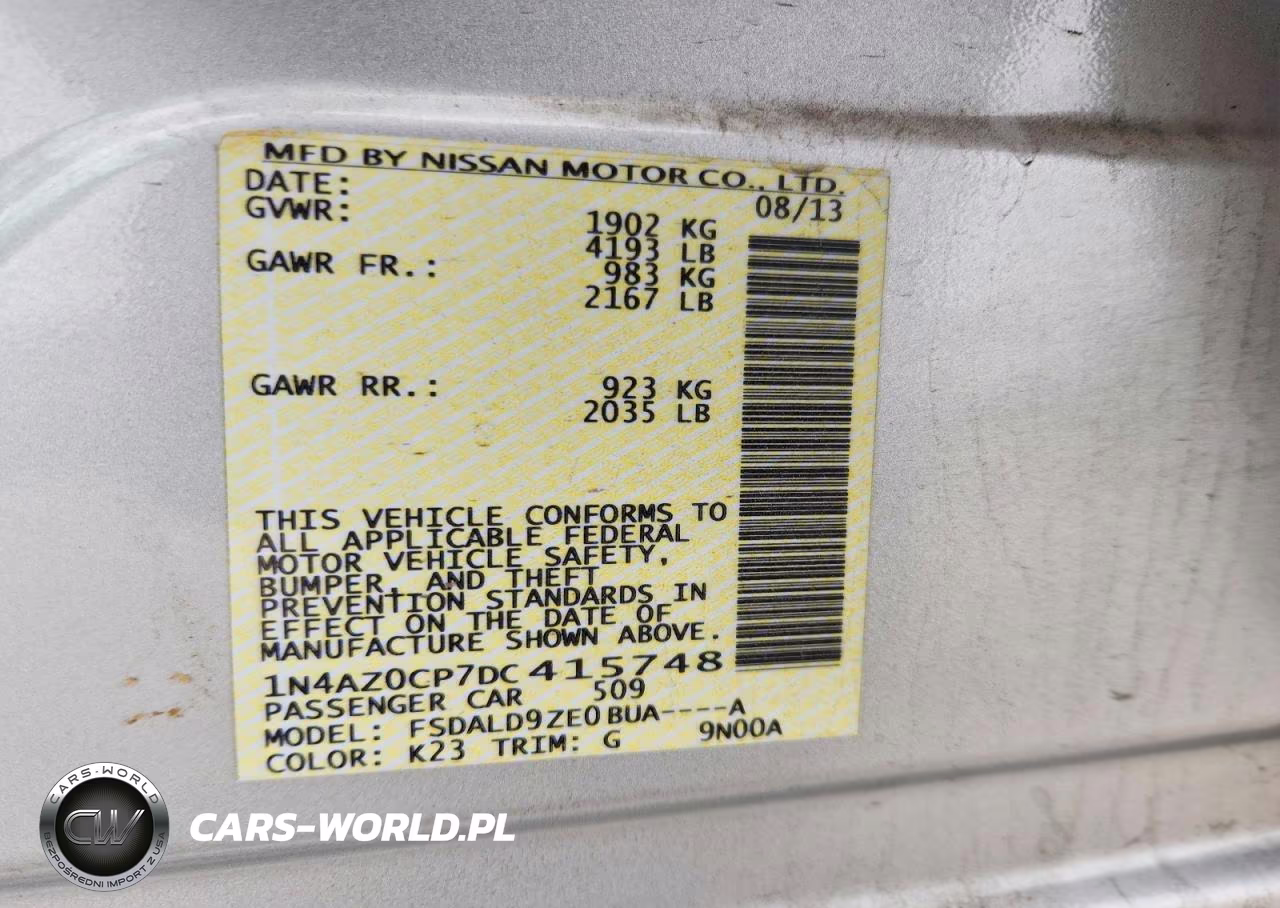 2013 Nissan Leaf S VIN:1N4AZ0CP7DC415748 - 12