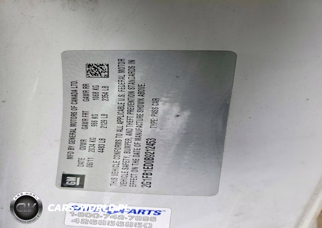 2011 Chevrolet Camaro Lt VIN:2G1FB1ED0B9212453 - 12