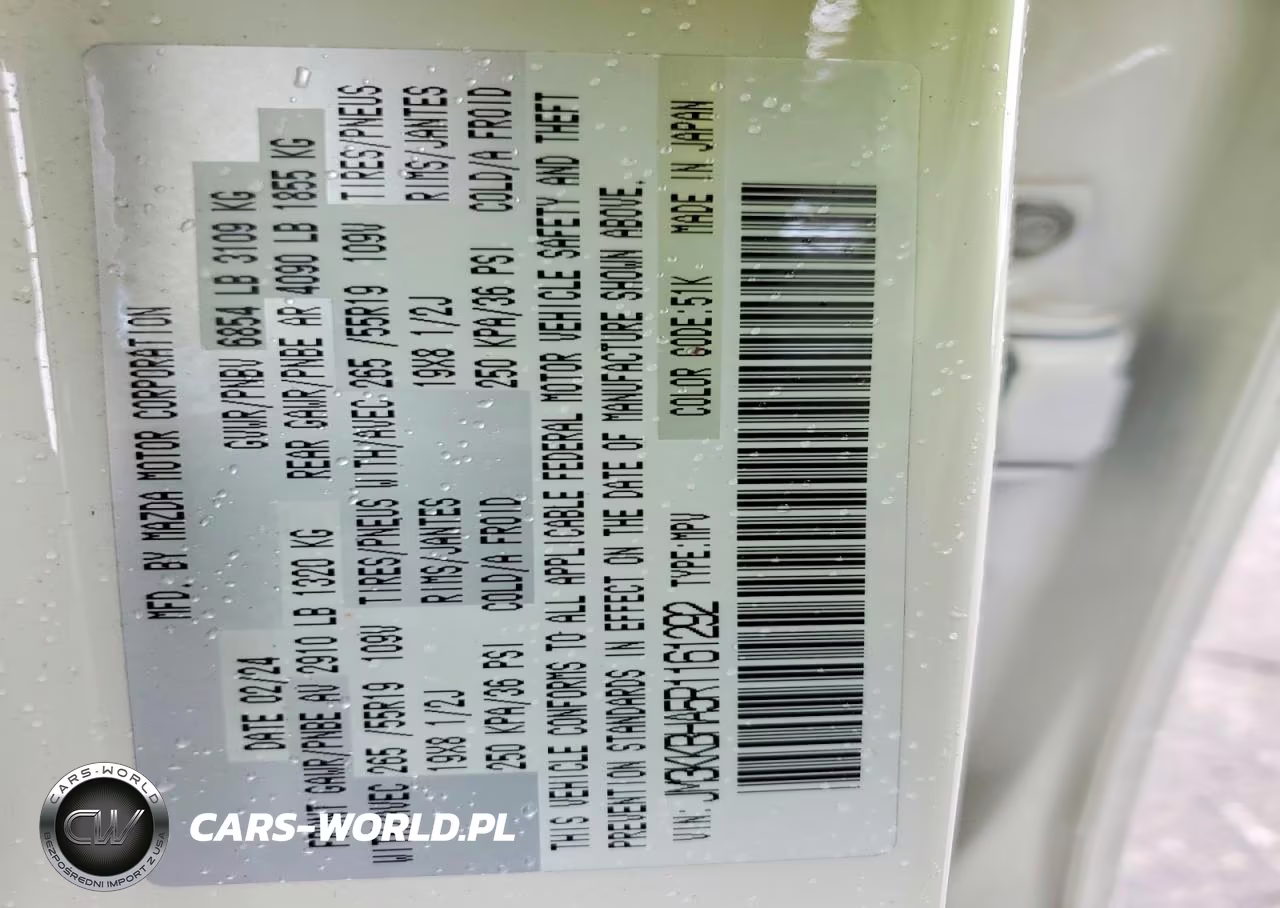 2024 Mazda Cx-90 Preferred VIN:JM3KKBHA5R1161292 - 12