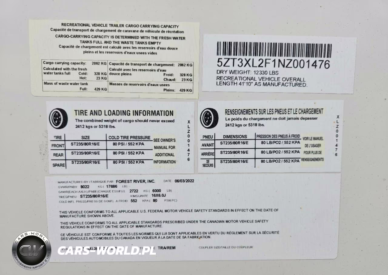 2022 Foresriver Xlr - Rv VIN:5ZT3XL2F1NZ001476 - 10