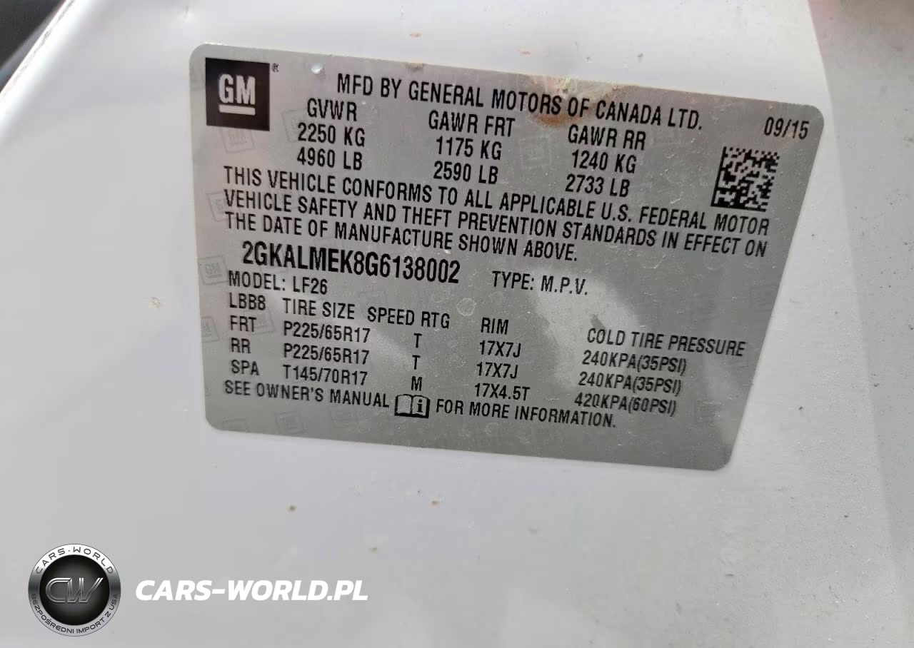 2016 GMC Terrain Sle VIN:2GKALMEK8G6138002 - 14