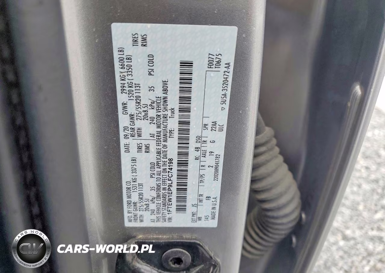 2020 Ford F150 Supercrew VIN:1FTEW1EP9LFC74198 - 12