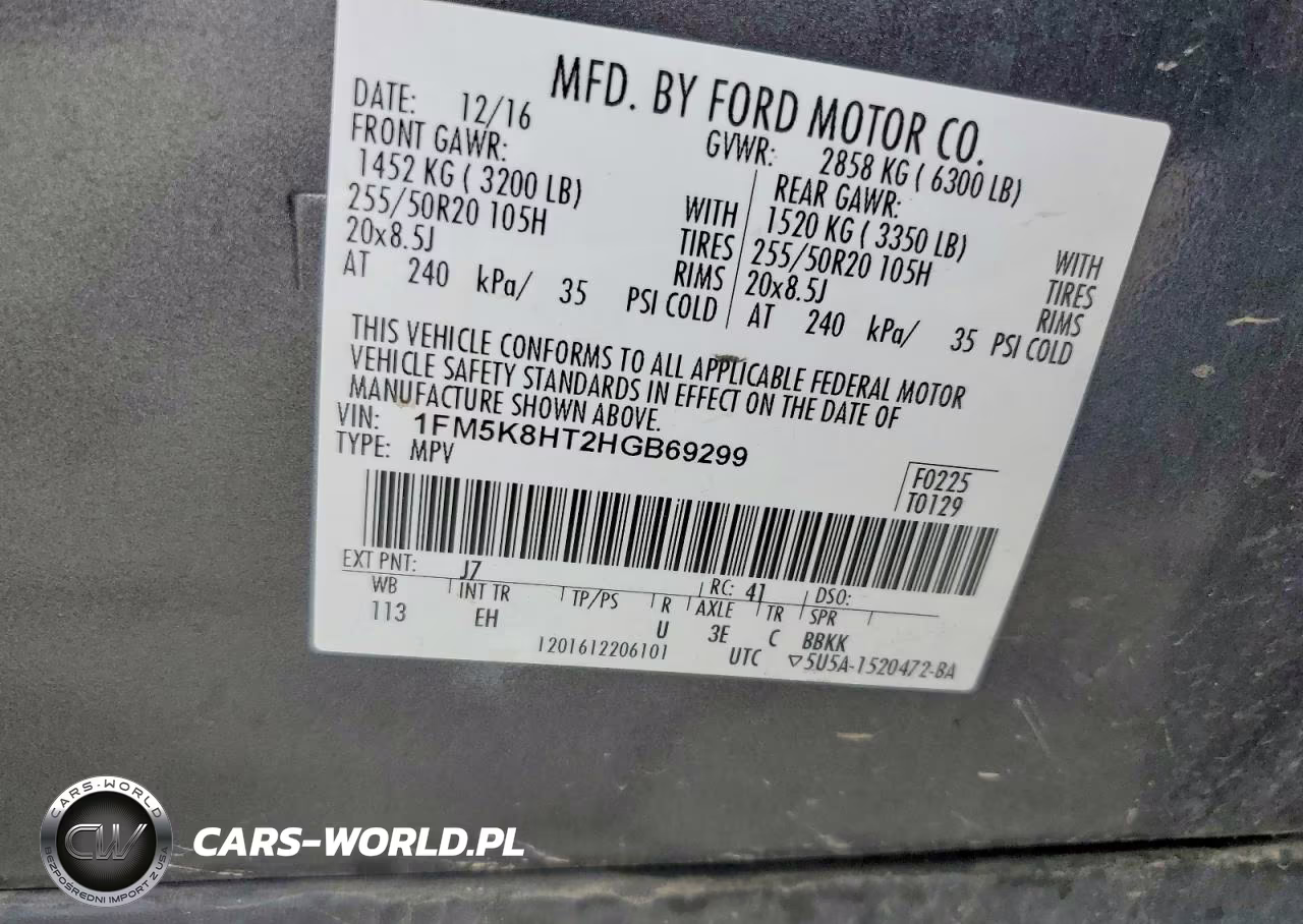2017 Ford Explorer Platinum VIN:1FM5K8HT2HGB69299 - 13