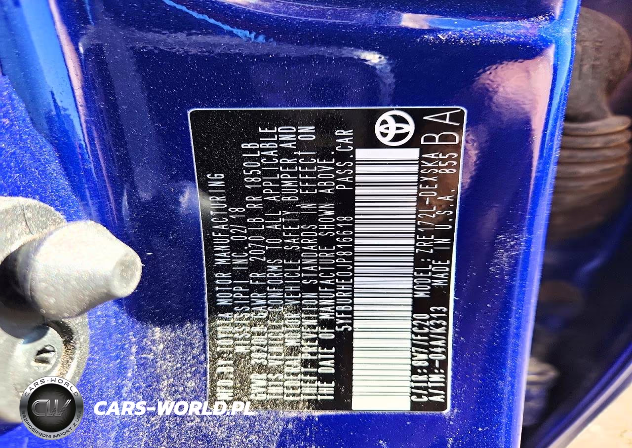 2018 Toyota Corolla Se VIN:5YFBURHE0JP816618 - 12
