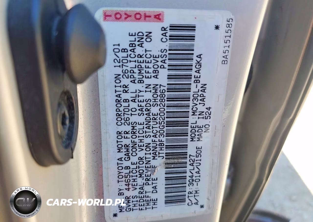 2002 Lexus Es 300 VIN:JTHBF30G520028867 - 12
