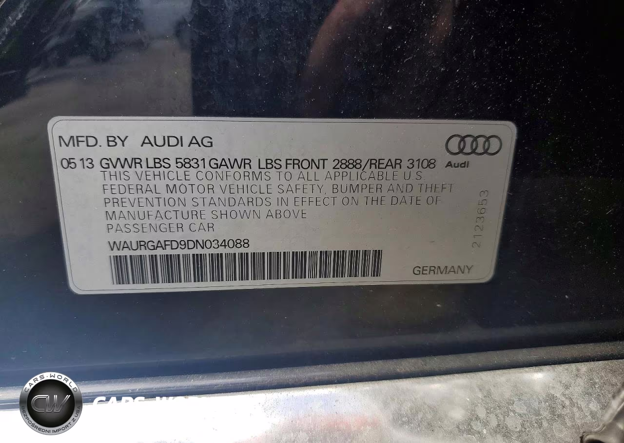 2013 Audi A8 L Quattro VIN:WAURGAFD9DN034088 - 12