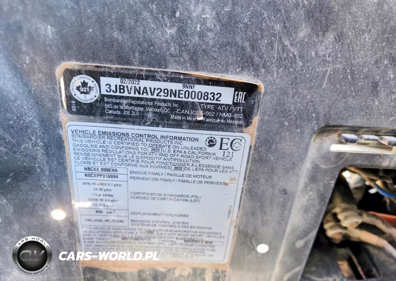 2022 Can-Am Maverick X3 Utility Vehicle VIN:3JBVNAV29NE000832 - 10