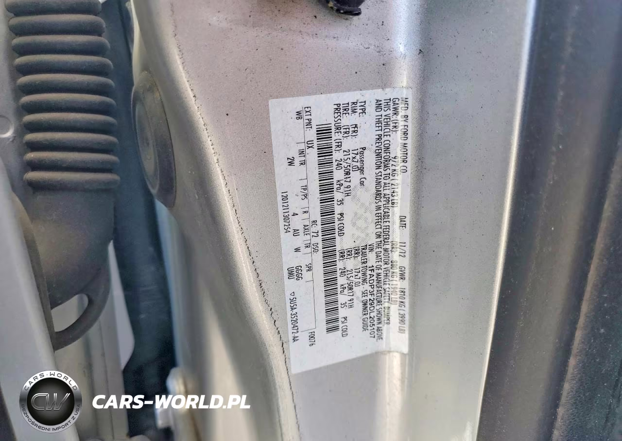 2013 Ford Focus Se VIN:1FADP3F29DL205107 - 12