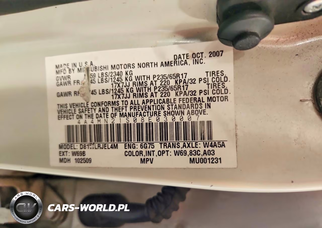 2008 Mitsubishi Endeavor VIN:4A4MN21S08E030007 - 14