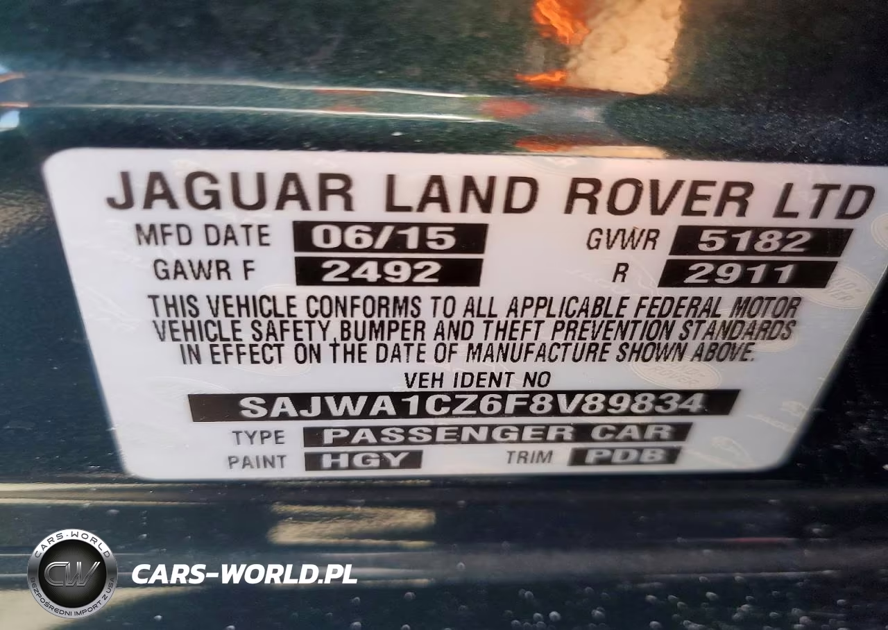 2015 Jaguar Xj VIN:SAJWA1CZ6F8V89834 - 13