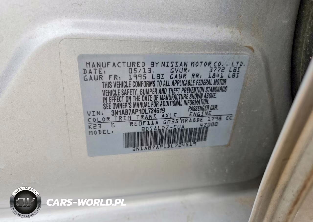 2013 Nissan Sentra S VIN:3N1AB7AP1DL724519 - 12