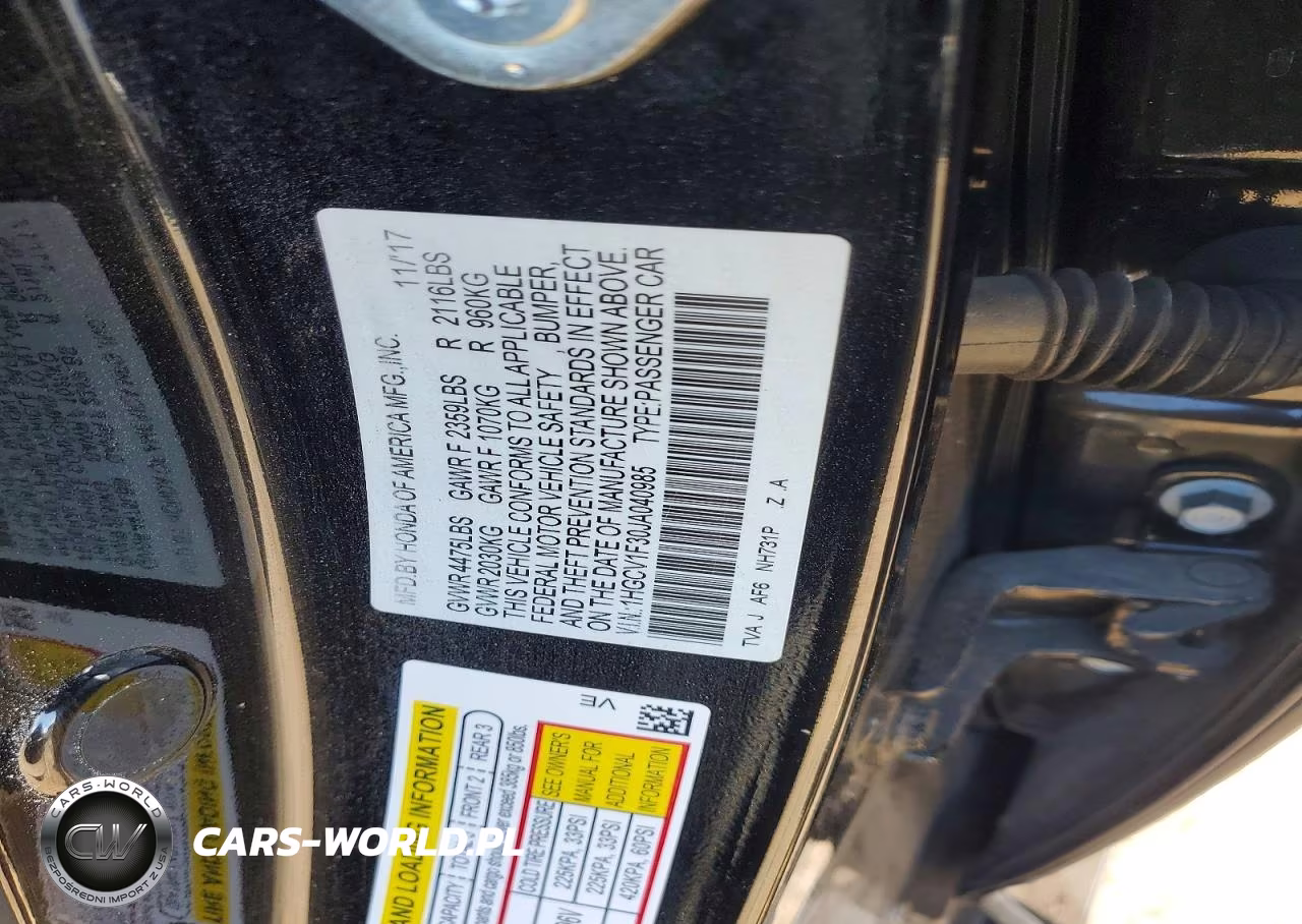 2018 Honda Accord Sport VIN:1HGCV1F30JA040985 - 12