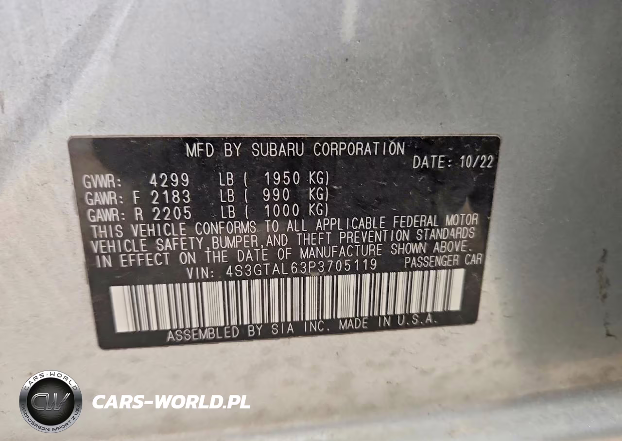 2023 Subaru Impreza Sport VIN:4S3GTAL63P3705119 - 12