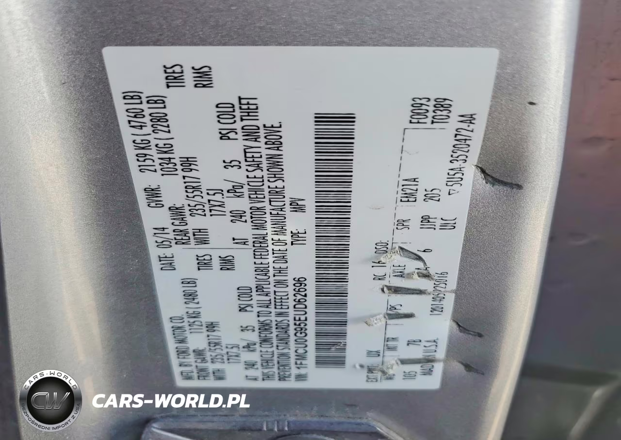 2014 Ford Escape Se VIN:1FMCU0G95EUD62696 - 13