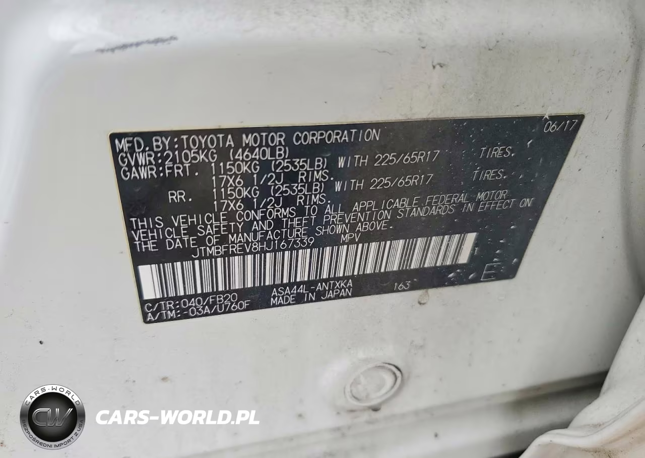 2017 Toyota Rav4 Le VIN:JTMBFREV8HJ167339 - 12
