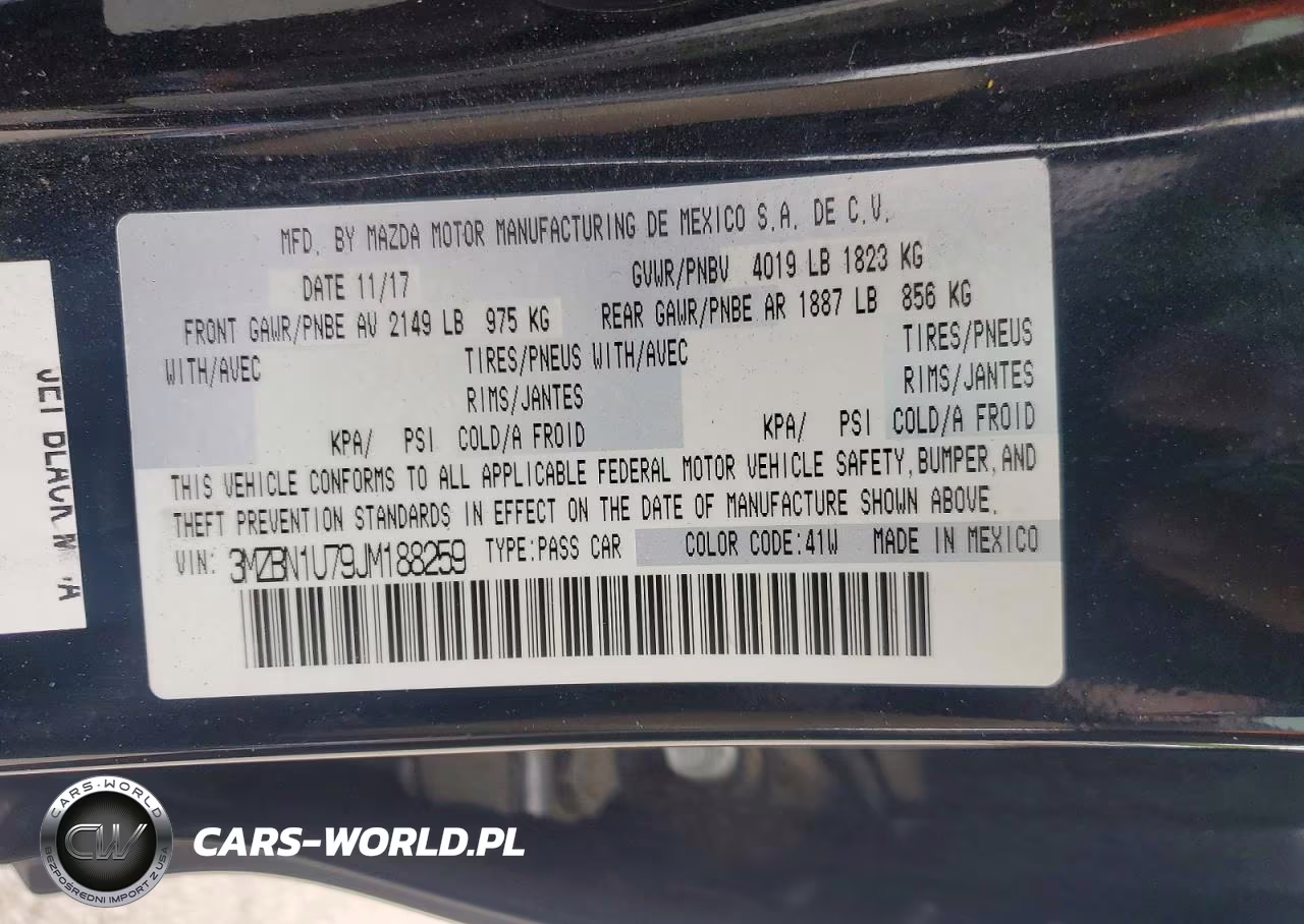 2018 Mazda 3 Sport VIN:3MZBN1U79JM188259 - 12