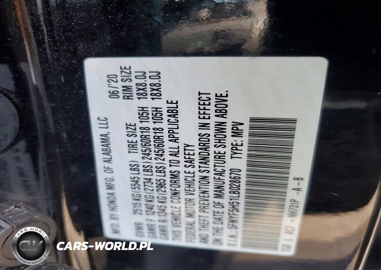 2020 Honda Pilot Exl VIN:5FNYF5H51LB028670 - 13