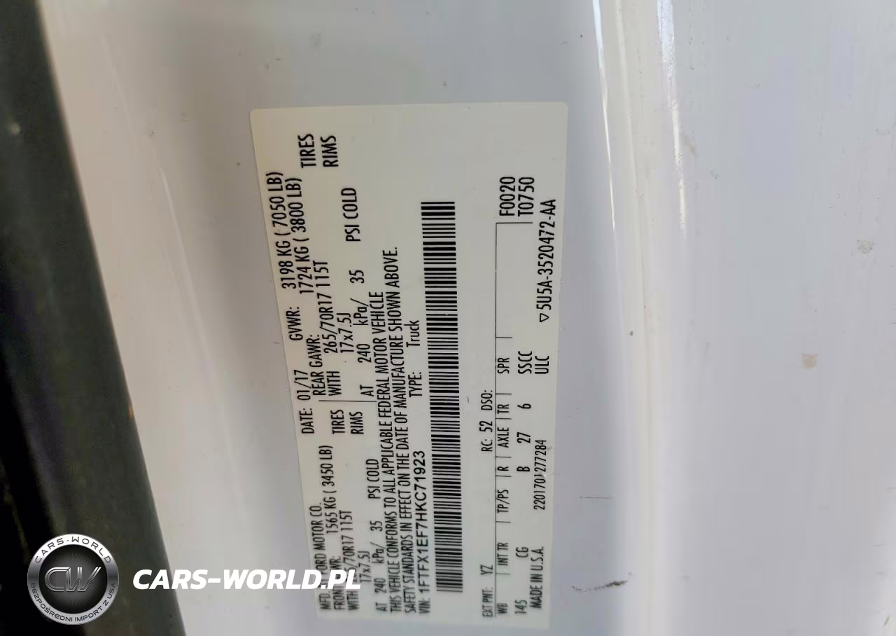 2017 Ford F150 Super Cab VIN:1FTFX1EF7HKC71923 - 12